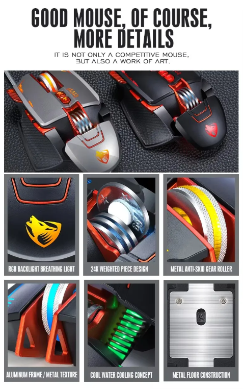(Duo Bundle + Free Shipping) The Underwolf Version 1 Competitive Gaming Mouse Set